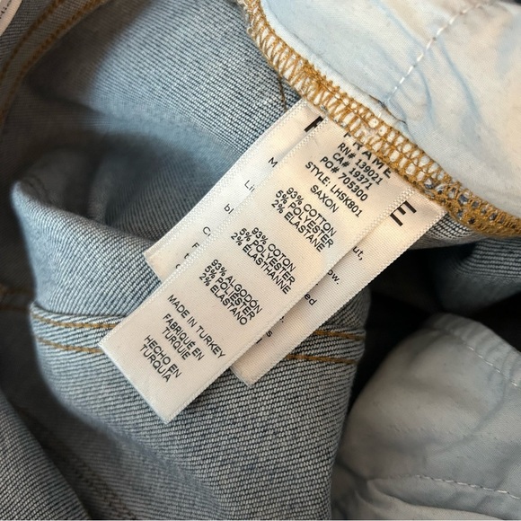 ❤️ Frame Denim Blue Skinny Jeans with Distressed Details Le High Skinny 27x28 - Picture 5 of 9